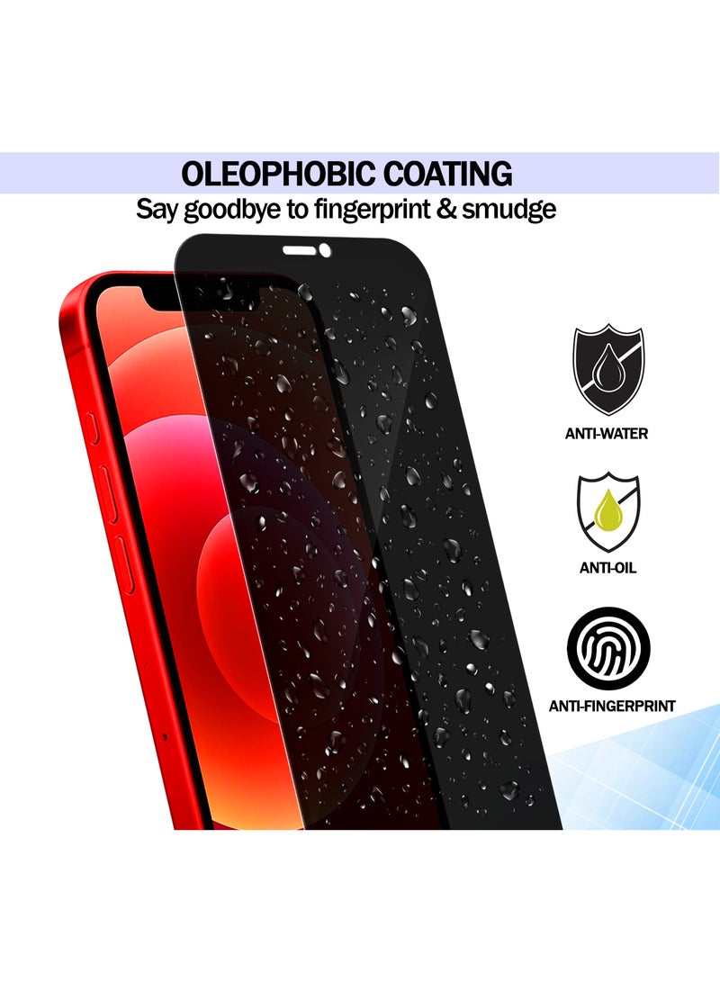 RKINC Screen Protector [2-Pack] for iPhone 12 Mini, Privacy Tempered Glass Film Screen Protector, [Anti Spy][Anti-Scratch][Bubble-Free] - Image 4